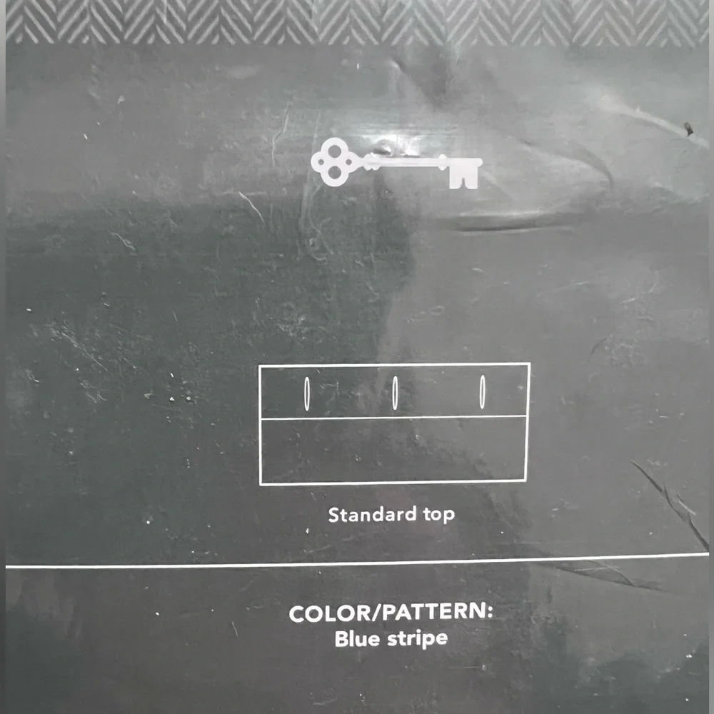COPY - Threshold 100%Cotton Blue And White Shower Curtain